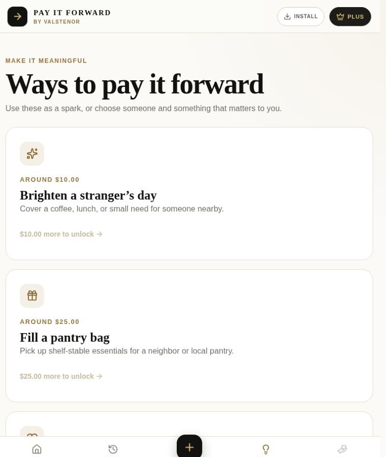 Pay It Forward: Find a meaningful way to give