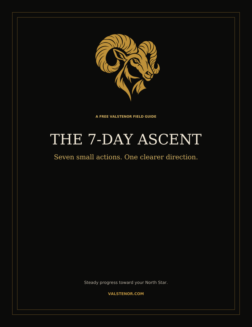 Cover of the free Valstenor 7-Day Ascent guide